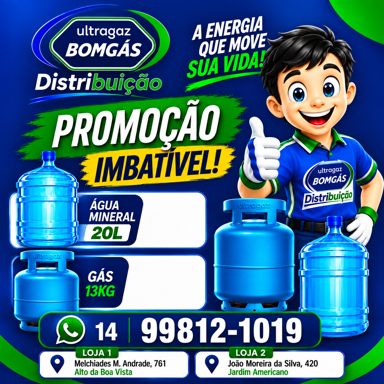 Bom Gás Ultragaz - Gás e àgua